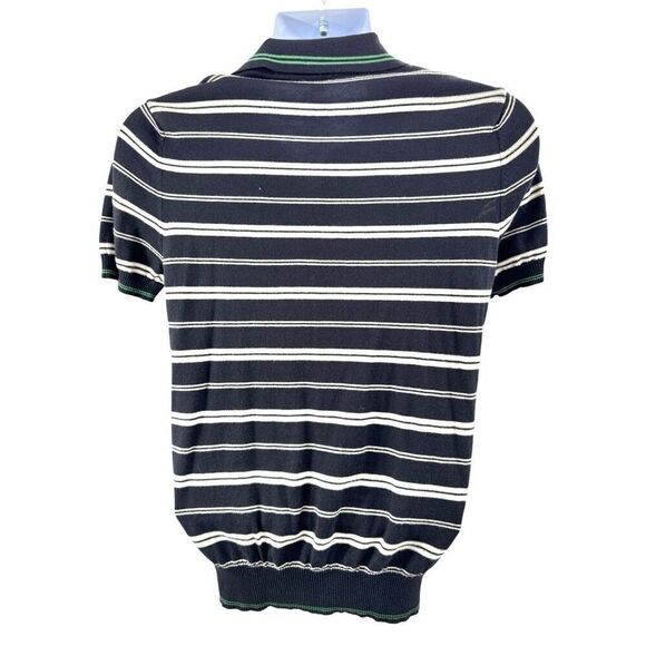 Benetton Red Striped Polo Shirt Men’s Small Italy Knit Retro Y2K Preppy - Picture 6 of 9